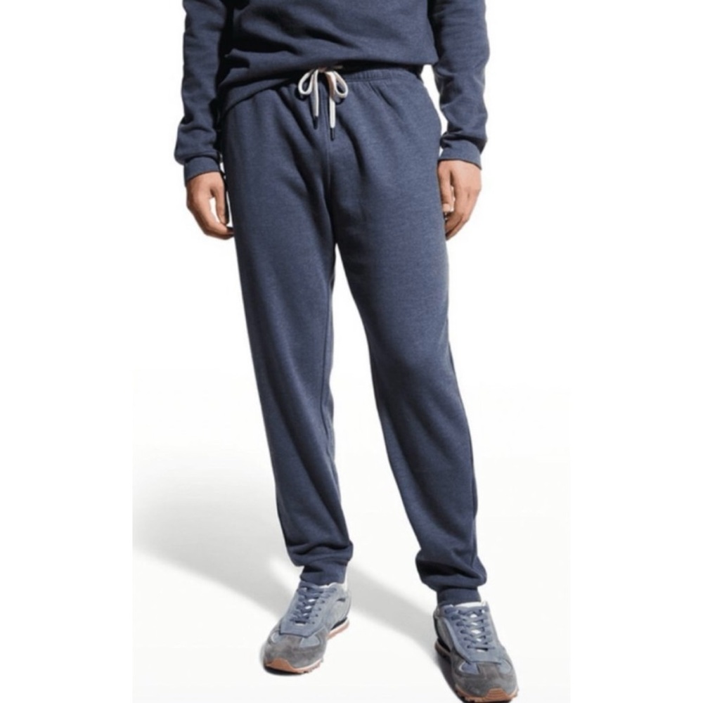 Onia Tri-Blend Fleece Jogger Deep Navy Blue Pull On Loungewear Athleisure